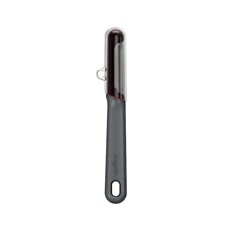 Zyliss Effortless 'Soft Skin' Serrated Swivel Peeler (Black/Red)