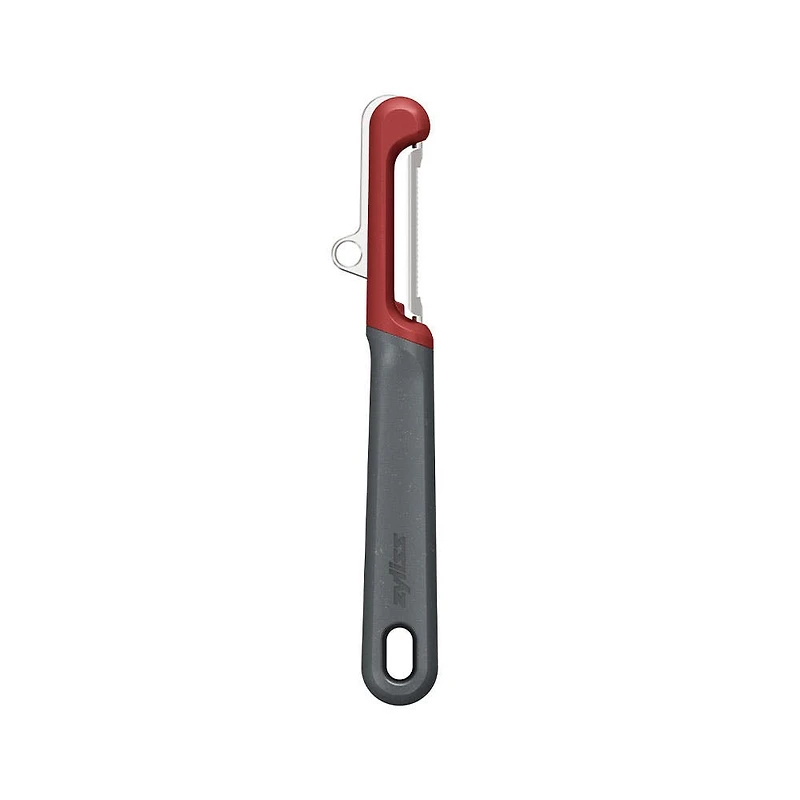 Zyliss Effortless 'Soft Skin' Serrated Swivel Peeler (Black/Red)