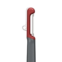 Zyliss Effortless 'Soft Skin' Serrated Swivel Peeler (Black/Red)