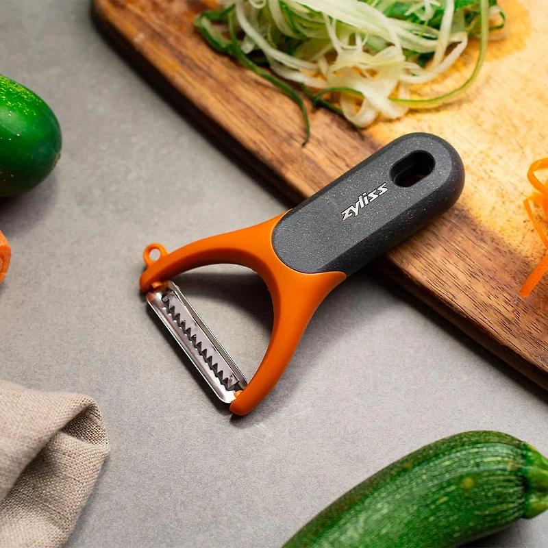 Zyliss Effortless Swivel Y-Peeler Julienne (Black/Orange)