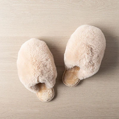 Harman Park Ciuty 'Super Plush' Memory Foam Slippers Women (Tan)