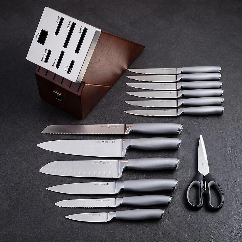 Henckels Modernist Self-Sharpening Wood Knife Block Combo - Set of 14