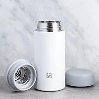 ZWILLING Thermo Thermal Sport Bottle with Infuser (White/Silver)