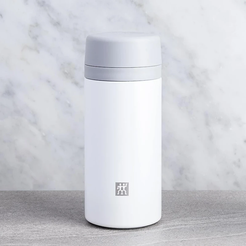 ZWILLING Thermo Thermal Sport Bottle with Infuser (White/Silver)