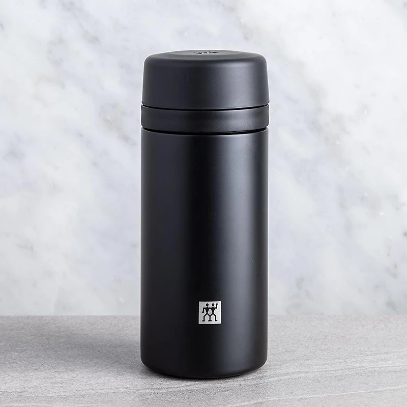 ZWILLING Thermo Thermal Sport Bottle with Infuser (Matte Black)
