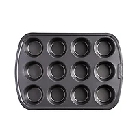 Good Cook Premium Non-Stick Muffin Pan (Grey)