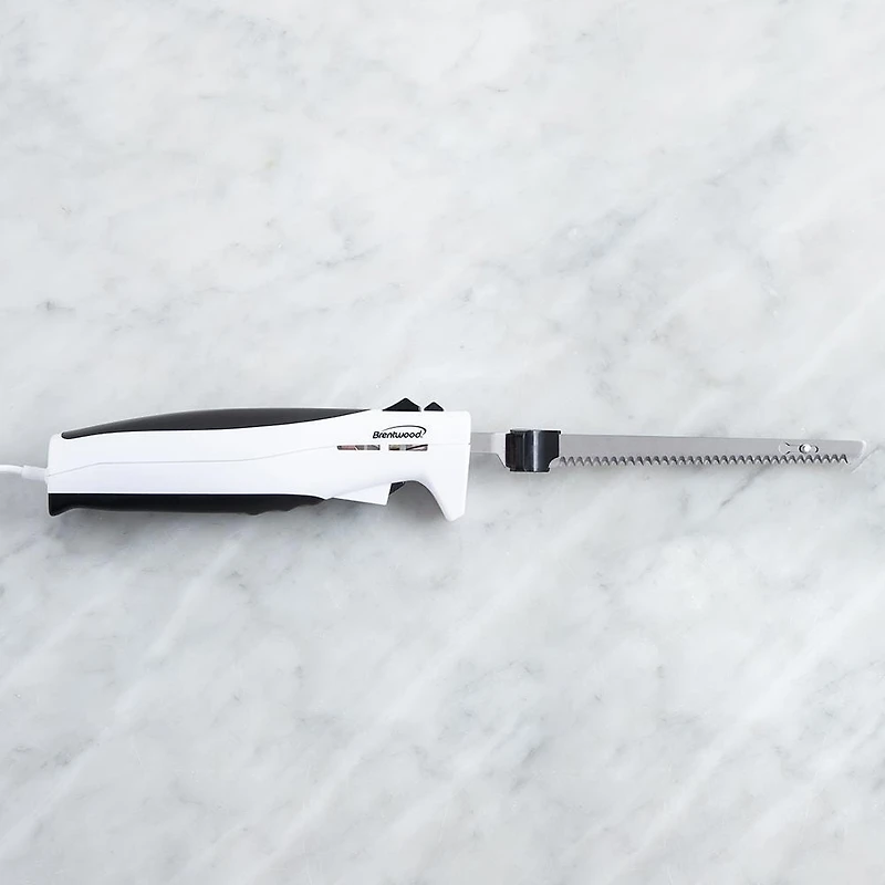 Brentwood Electric Knife (White/Black)