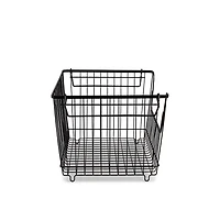 KSP Ashley Stacking Wire Basket Large (Matte Black) 36 x 27 x 22.5 cm