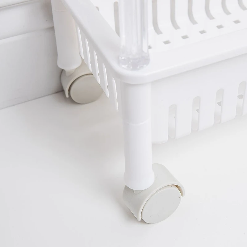 KSP Slidestor '3-Tier' Rolling Storage Rack (White) 45 x 21 x 80 cm