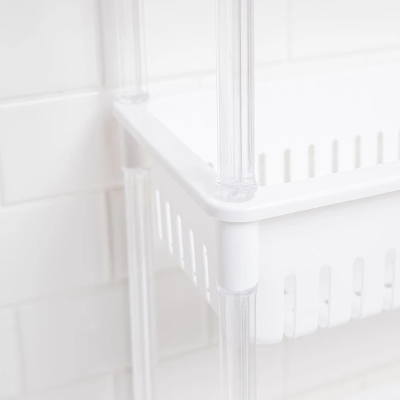 KSP Slidestor '3-Tier' Rolling Storage Rack (White) 45 x 21 x 80 cm