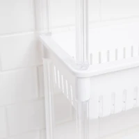 KSP Slidestor '3-Tier' Rolling Storage Rack (White) 45 x 21 x 80 cm
