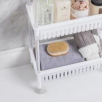 KSP Slidestor '3-Tier' Rolling Storage Rack (White) 45 x 21 x 80 cm