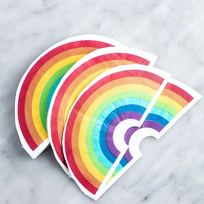 Harman 3-Ply 'Rainbow' Paper Napkin Shaped