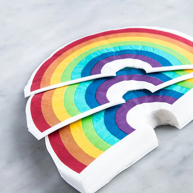 Harman 3-Ply 'Rainbow' Paper Napkin Shaped