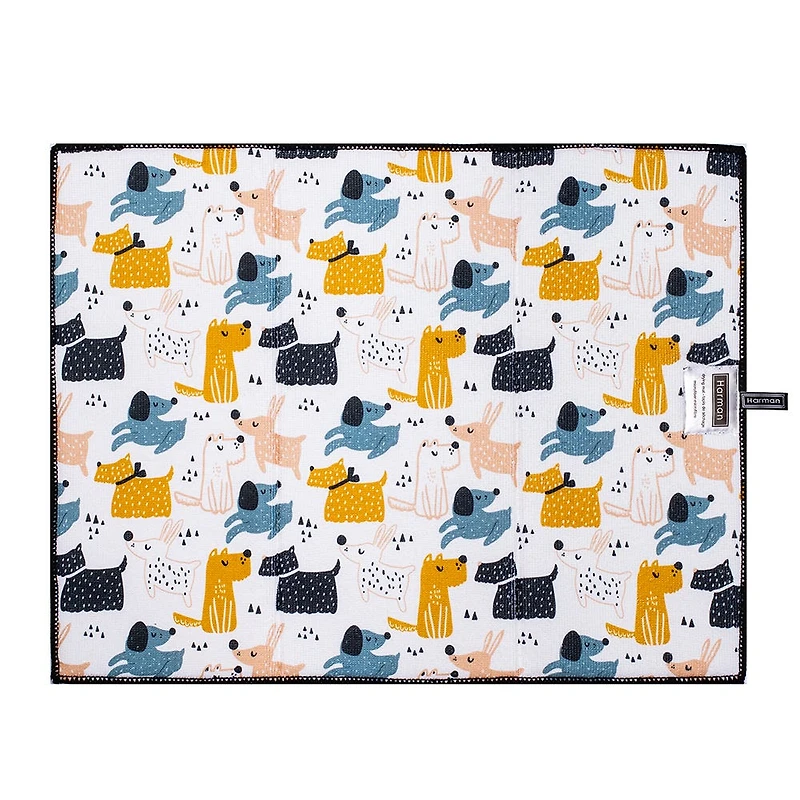 Harman Printed 'Dogs' Microfibre Dish Drying Mat