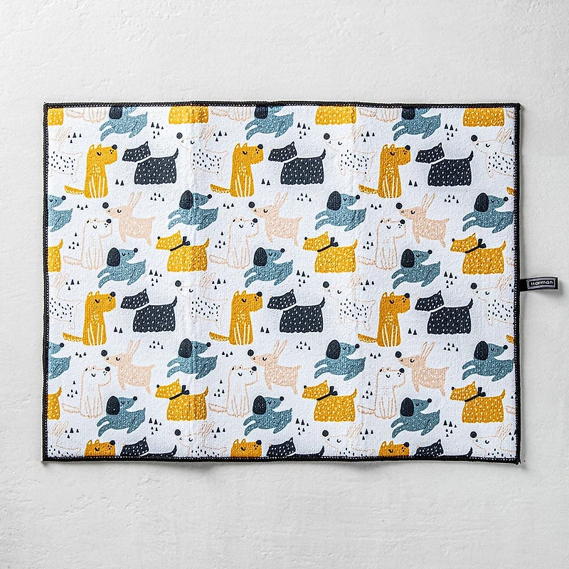 Harman Printed 'Dogs' Microfibre Dish Drying Mat