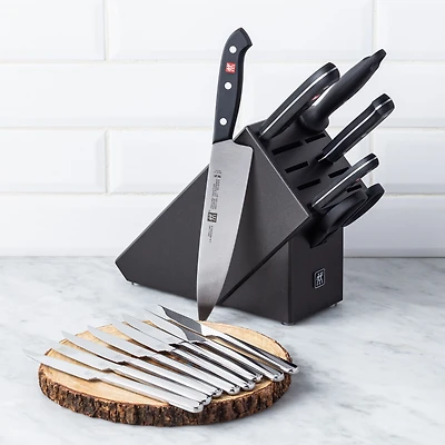 ZWILLING Tradition Block Combo with Bonus Steak Knives (Charcoal)