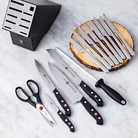 ZWILLING Tradition Block Combo with Bonus Steak Knives (Charcoal)