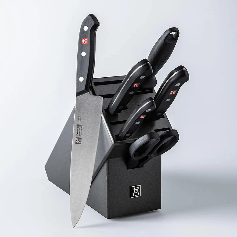 ZWILLING Tradition Block Combo with Bonus Steak Knives (Charcoal)