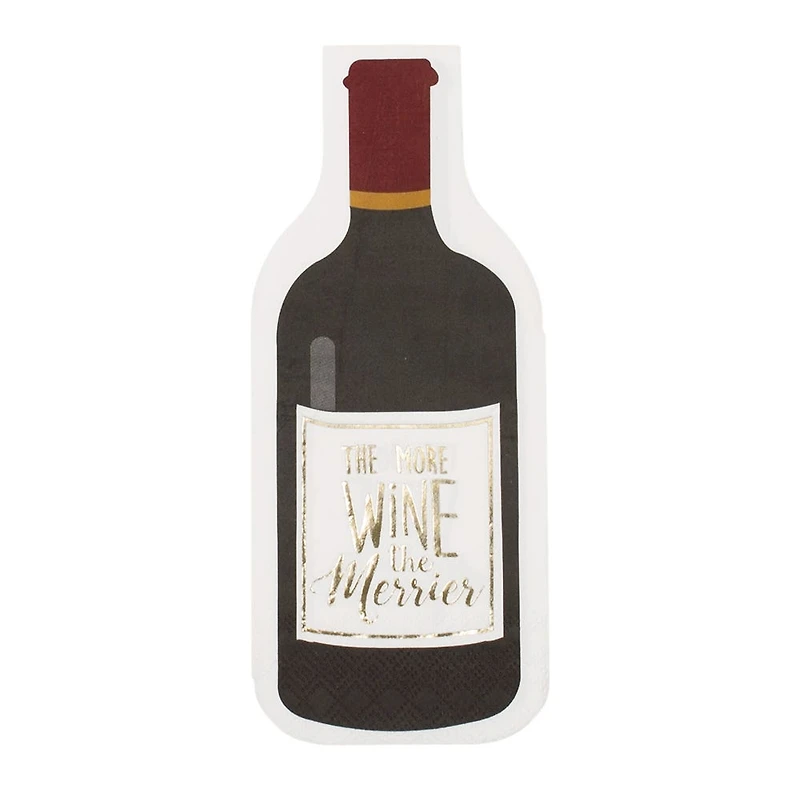 Harman Christmas 3-Ply 'More Wine The Merrier' P.Napkin-S/20 (Multi C