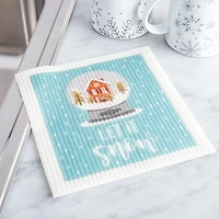 Harman Christmas 'Let It Snow' Reusable Sponge Cloth (Blue)