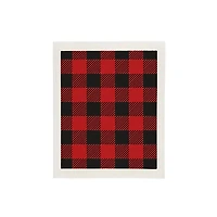 Harman Christmas 'Buffalo Check' Reusable Sponge Cloth (Black/Red)