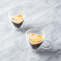 S&Co Barista Amore Double Wall Glass Espresso Mug - Set of 2