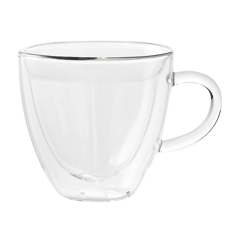 S&Co Barista Amore Double Wall Glass Cappuccino Mug - Set of 2