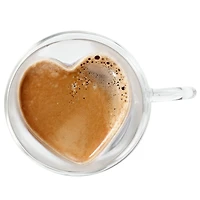 S&Co Barista Amore Double Wall Glass Coffee Mug - Set of 2