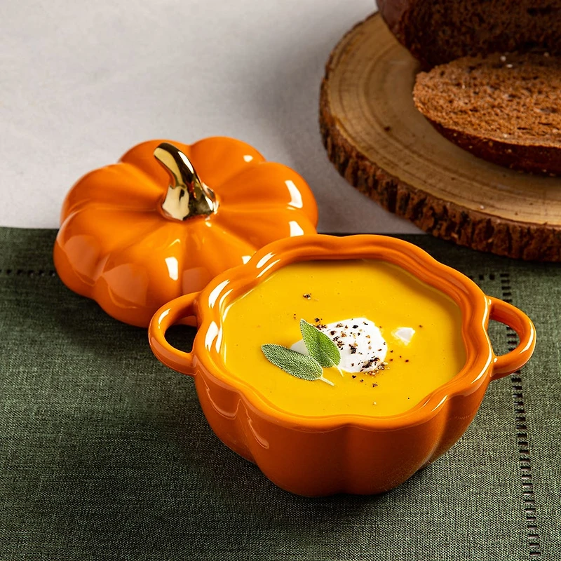 KSP Tuscana Harvest Pumpkin Bowl with Lid (Orange)