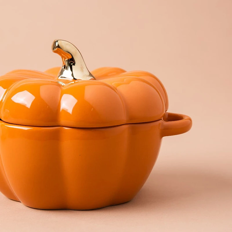 KSP Tuscana Harvest Pumpkin Bowl with Lid (Orange)