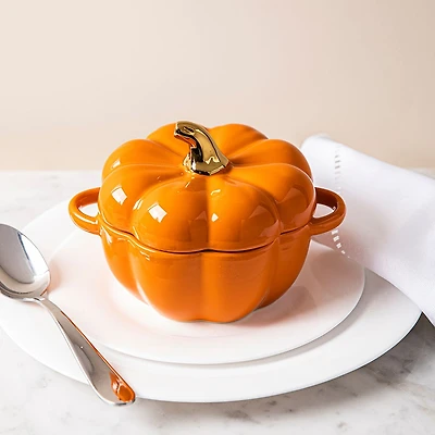 KSP Tuscana Harvest Pumpkin Bowl with Lid (Orange)