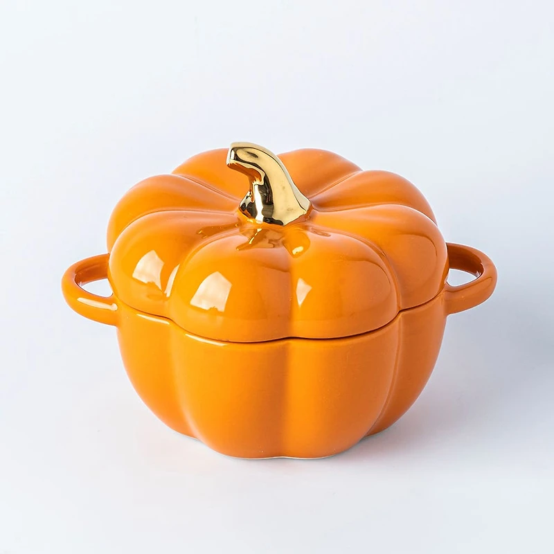 KSP Tuscana Harvest Pumpkin Bowl with Lid (Orange)