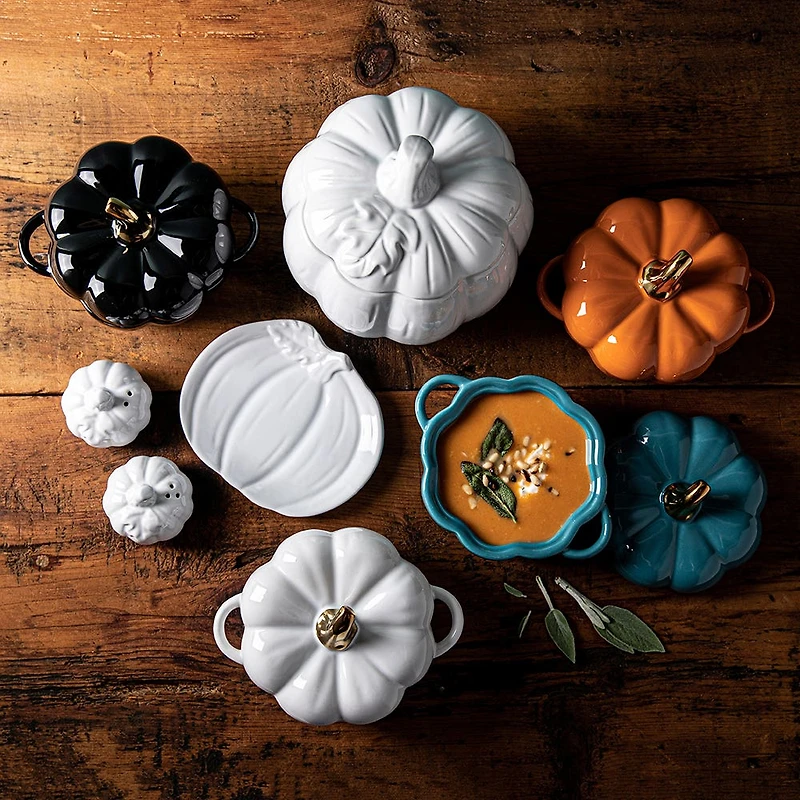 KSP Tuscana Harvest Pumpkin Bowl with Lid (Orange)