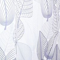 Moda At Home Polyester 'Grey Leaves' Shower Curtain (White/Grey)