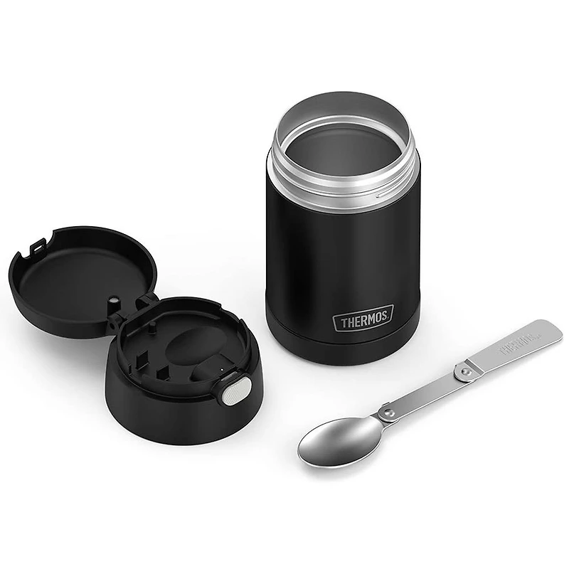 Thermos Funtainer Thermal Food Storage Jar-Spoon (Matte Black)