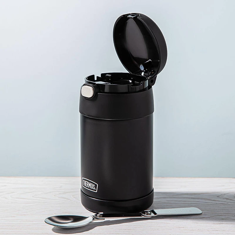 Thermos Funtainer Thermal Food Storage Jar-Spoon (Matte Black)