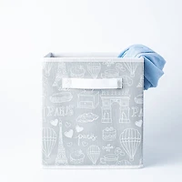 KSP Collapsible 'Paris' Non-Woven Storage Bin (Grey) 10x10x11"