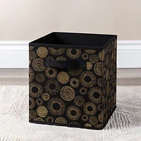 KSP Collapsible 'Circles' Non-Woven Storage Bin (Gold) 10x10x11"