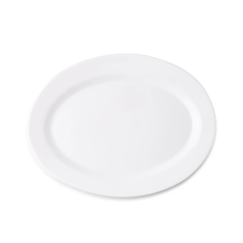 KSP Opal Glass Platter (12" White)