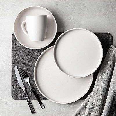 KSP Hans Stoneware Dinnerware - Set of 16 (White)