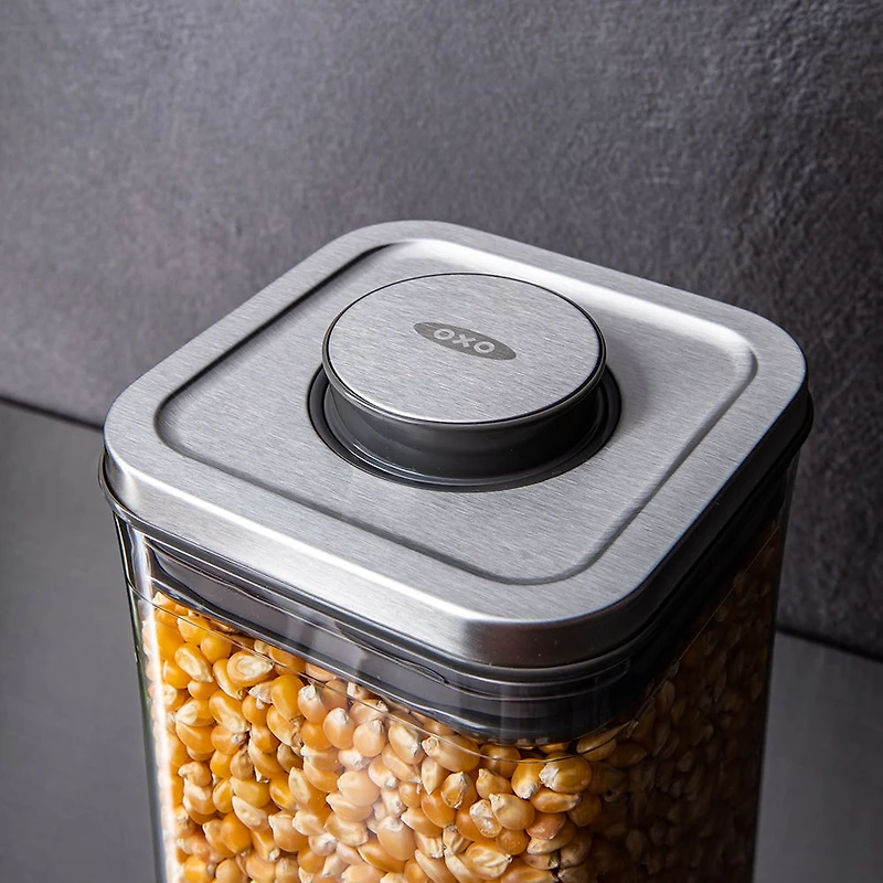 OXO Good Grips Steel Pop 2.0 'Short' Storage Canister Square 1L