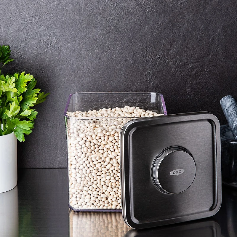 OXO Good Grips Steel Pop 2.0 'Short' Storage Canister Square 2.6L