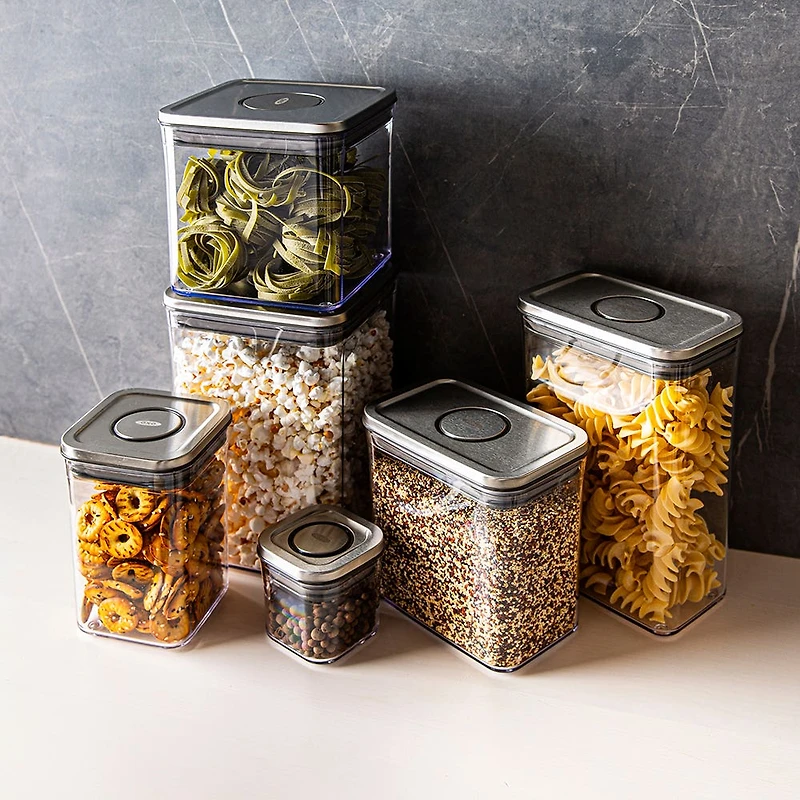 OXO Good Grips Steel Pop 2.0 'Short' Storage Canister Square 2.6L