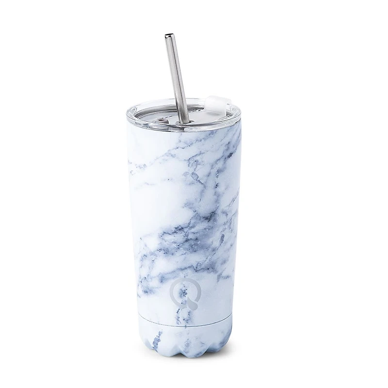 KSP Quench 'Marble' Double Wall Tumbler with Straw