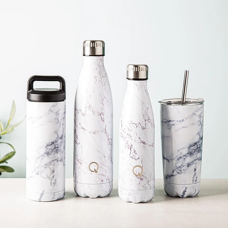 KSP Quench 'Marble' Double Wall Sport Bottle (White)