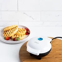 Dash Mini Round Waffle Maker (White)
