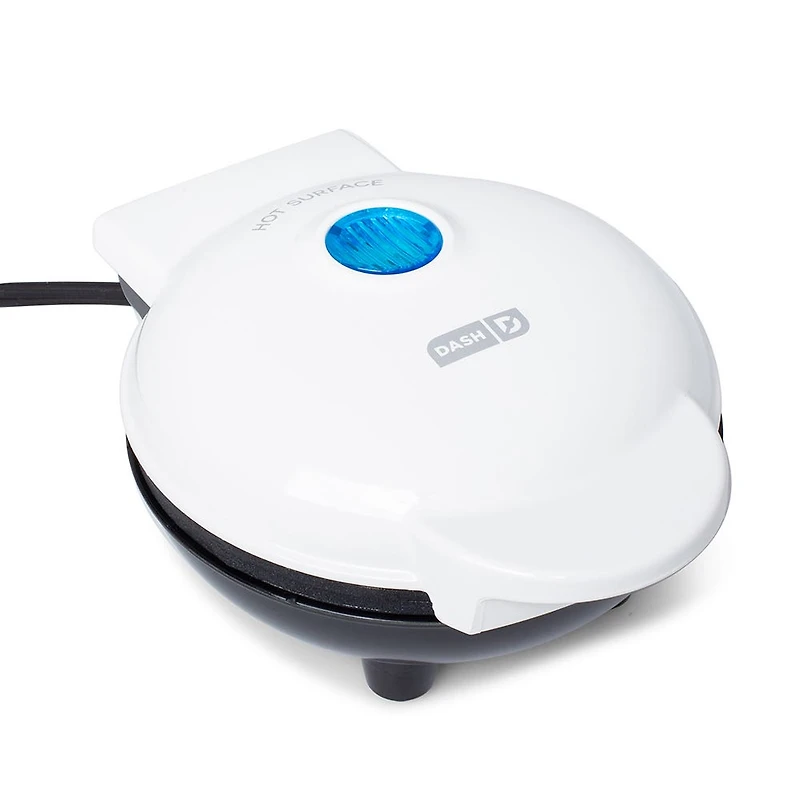 Dash Mini Round Waffle Maker (White)