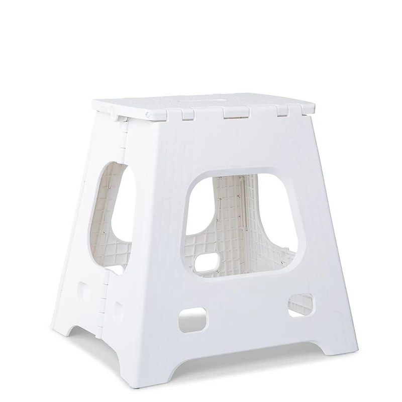 KSP Tread Folding Step Stool Tall 15 x 13 x 15"H (White)