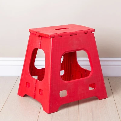 KSP Tread Folding Step Stool Tall (Red)